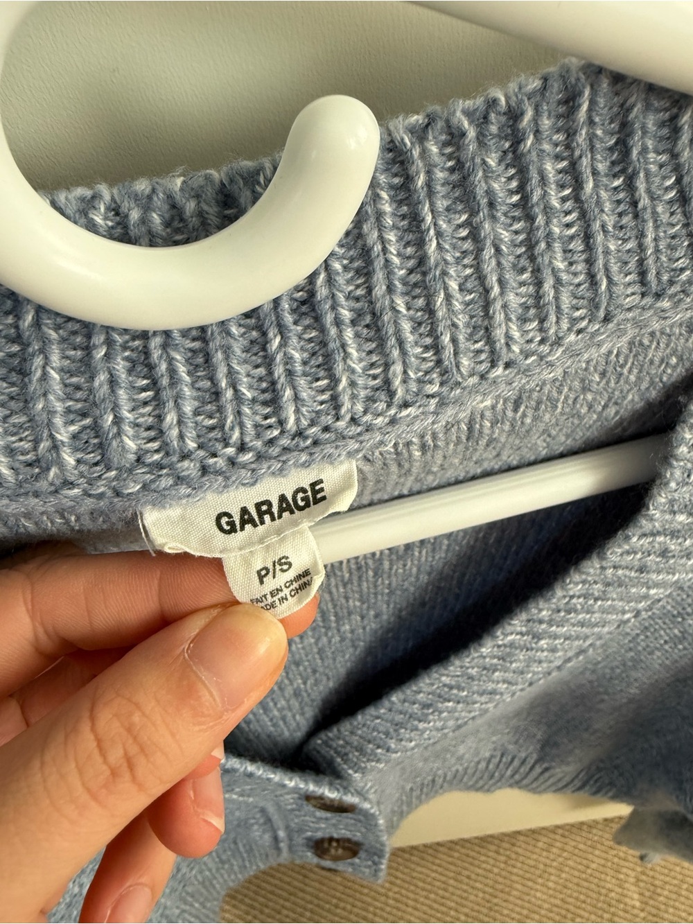 Garage Cropped Sweater Cardigan - Picture 2 of 3